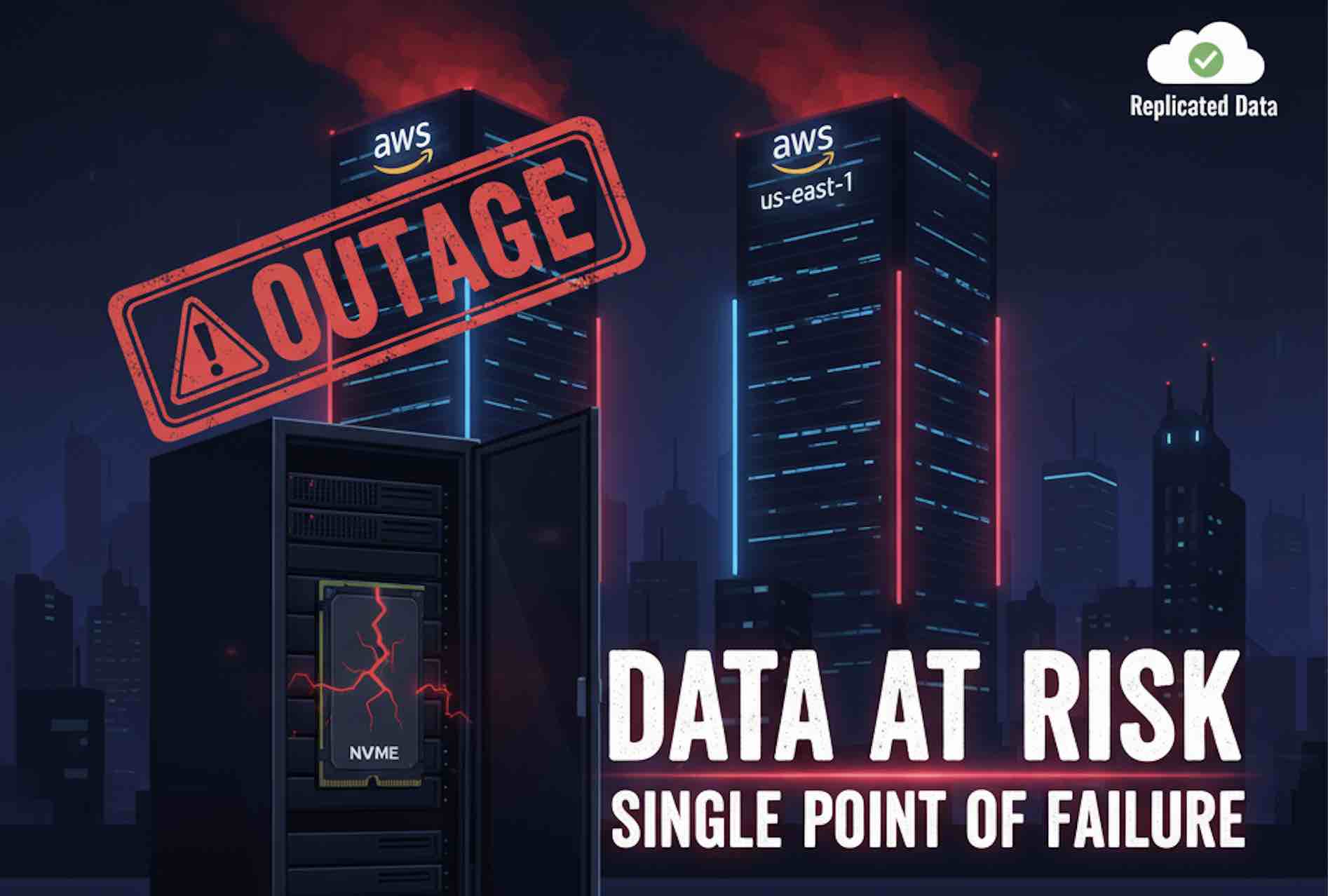 Lessons from AWS Us-East-1 Outage: Why Local NVMe as Primary DB Storage Is Risky