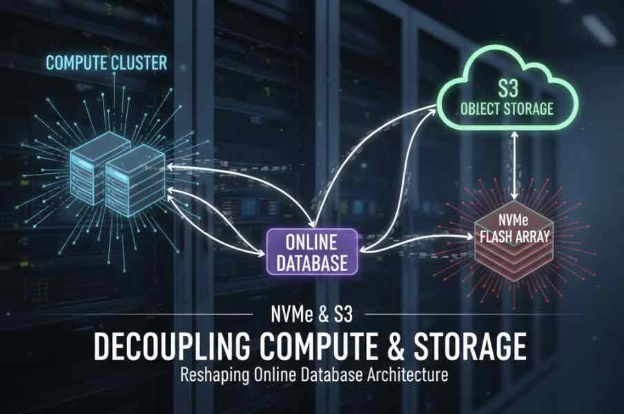 How NVMe and S3 Reshape Decoupling of Compute and Storage for Online Databases